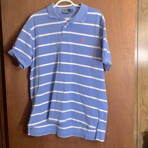 Ralph Lauren Polo Blue/White Top Sz XL
